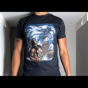 Vintage native American bald eagle shirts